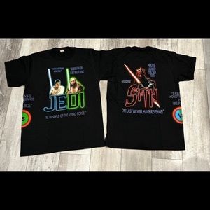 Vintage Single stitch Star Wars Sith VS Jedi Deadstock Double Sided Tshirt